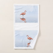 Roze set handdoeken voor flamingo Bathroom (Handdoek)