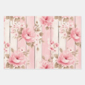 Roze Shabby Chic Inpakpapier Vellen (Voorkant 3)