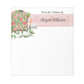Roze Shabby Chic Kitchen Notitieblok (Voorkant)
