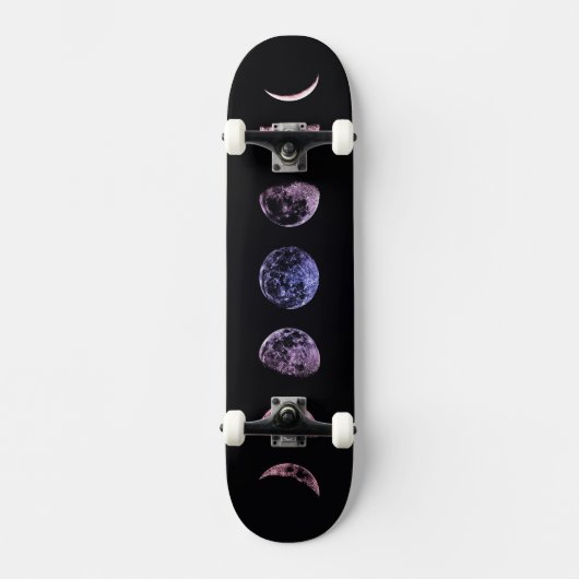 Roze Shadow Moon Skateboard (Voorkant)