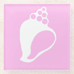 Roze Shell Glazen Onderzetter