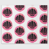 Roze Shell Patroon Cadeaupapier (Vlak)
