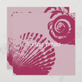 Roze Shells Baby shower Kaart (Voorkant / Achterkant)