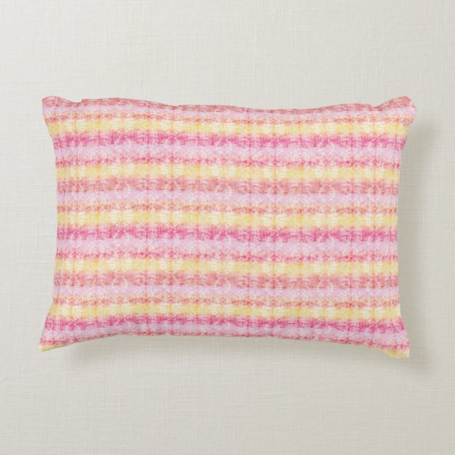 Roze Shibori Tye Die Accent Kussen (Achterkant)