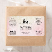 Roze Shimmer Face Serum Etiket (Insitu)