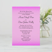 Roze Shimmer Wedding Invitation 5"x 7" Kaart (Staand voorkant)