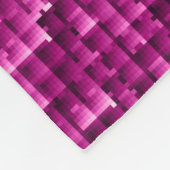 Roze shimmer, zilver, zwarte pailletten fleece deken (Hoek)