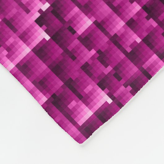 Roze shimmer, zilver, zwarte pailletten fleece deken (Hoek)