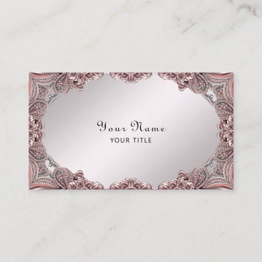 Roze sier Visitekaartje (Voorkant)