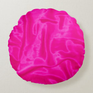 Roze Sierkussen met platte ronde streep Rond Kussen