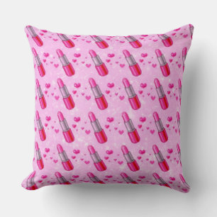 Roze Sierkussen met reservelipstick