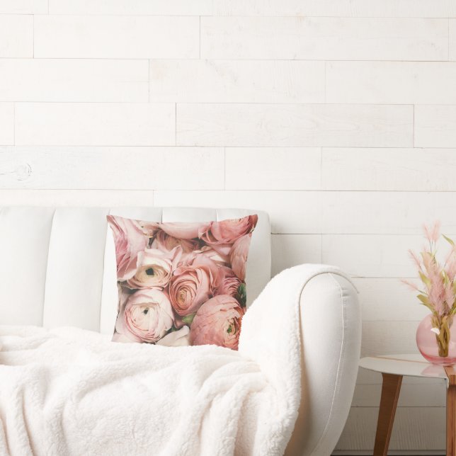 Roze Sierkussen van Floral (Bank)