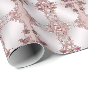 Roze Sierlijk Bloemverpakkings Papier