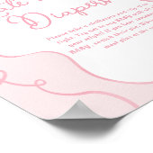 Roze sierlijke boog golvende hand getrokken Dont z Poster (Hoek)