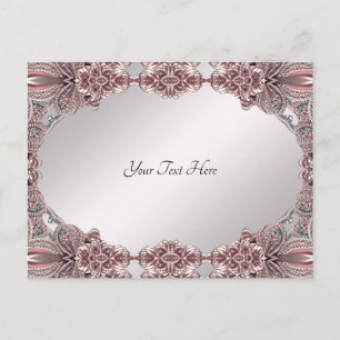 Roze Sierlijke Briefkaart