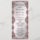 Roze Sierlijke Huwelijksprogramma Programma (Voorkant)