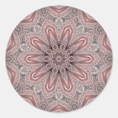 Roze sierlijke Sticker (Voorkant)