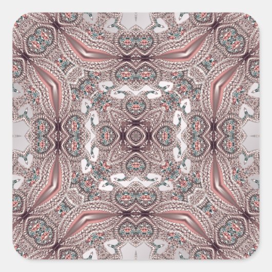 Roze sierlijke Sticker (Voorkant)