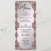 Roze siermenu menu (Voorkant)