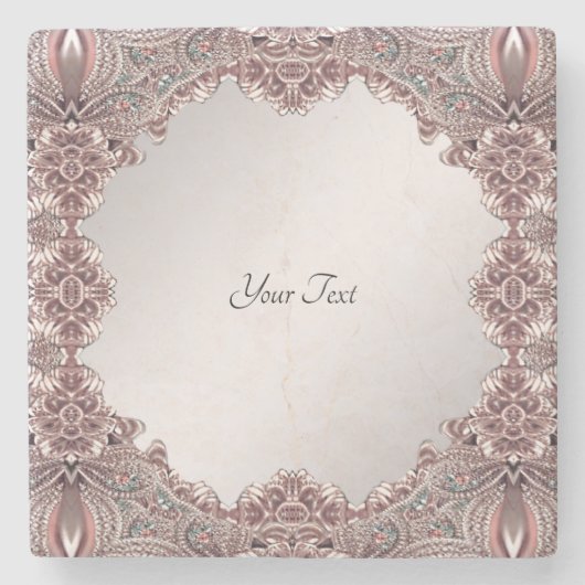 Roze siersteen Onderzetter (Voorkant)