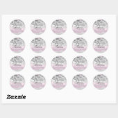 Roze Silver Sparkle Masquerade Quinceanera Sticker (Vel)