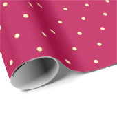 Roze Simple Polka-puntenpatroon Cadeaupapier (Rol Hoek)