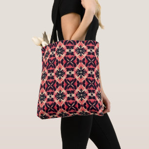 Roze Sinaasappel Abstract patroon Draagtas
