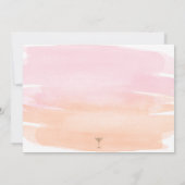 Roze Sinaasappel Aquarel Goud Vrijgezellenfeest Kaart (Achterkant)