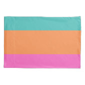 Roze, Sinaasappel & Blauwe Strepen Monogram Naam M Kussensloop (Achterkant)