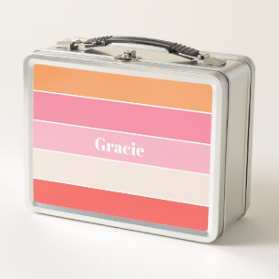 Roze Sinaasappel Custom Summer Color Block Stripes