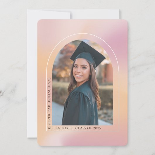 Roze Sinaasappel Esthetische gradiënt, foto's afst Aankondiging (Voorkant)