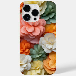 ROZE SINAASAPPEL GROEN WIT 3-D LOOK BEGONIA FLOWER Case-Mate iPhone 14 PRO MAX HOESJE