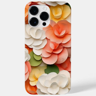 ROZE SINAASAPPEL GROEN WIT 3-D LOOK BEGONIA FLOWER Case-Mate iPhone 14 PRO MAX HOESJE