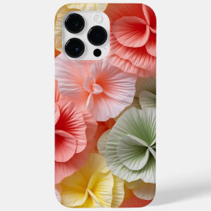 ROZE SINAASAPPEL GROEN WIT 3-D LOOK BEGONIA FLOWER Case-Mate iPhone 14 PRO MAX HOESJE