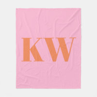 Roze Sinaasappel Grote Monogrammed Initiaal Gepers