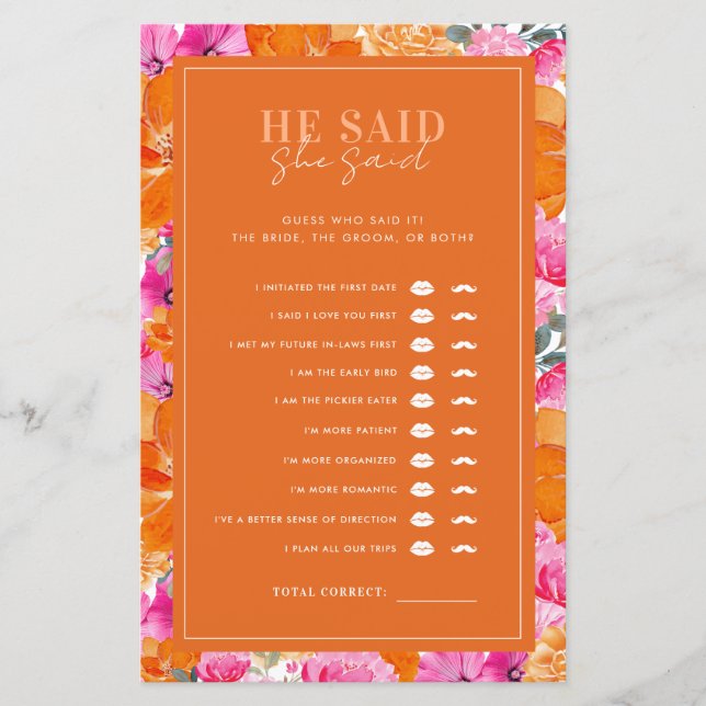 Roze Sinaasappel Hij zei dat ze Vrijgezellenfeest  (Voorkant)