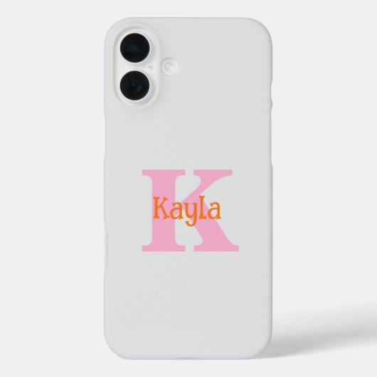 Roze Sinaasappel Lichtgrijs Grijs Custom Kleur Coo Case-Mate iPhone Case (Achterkant)