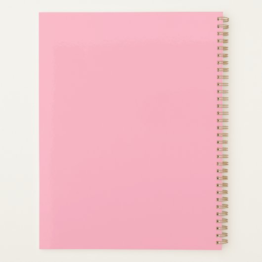 Roze Sinaasappel Modern Monogram Wekelijks Planner (Achterkant)