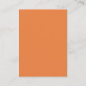 Roze Sinaasappel Modern Script QR Code Bruiloft De Informatiekaartje (Achterkant)