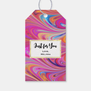 Roze Sinaasappel Swirls Abstract Design Just for Y Cadeaulabel