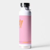 Roze Sinaasappels Initiaal Modern Monogram Waterfles (Links)