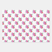 Roze Sinterklaas Kerstmis Wrapping Papier Inpakpapier Vel (Voorkant 3)