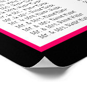 Roze Sjabloon Monogram bruiloft Poster (Hoek)