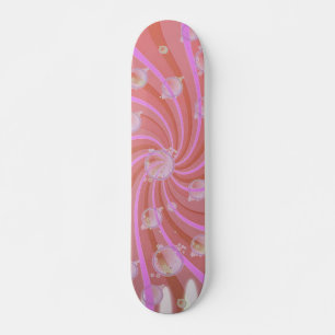 Roze skateboard met rode zwembroeken en bubels