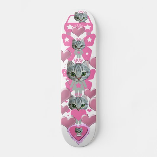 roze skateboard van schattig kat (Voorkant)