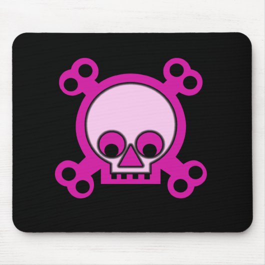 Roze Skulls Mousepad Muismat (Voorkant)