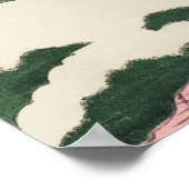 Roze Sky Clouds Japans Woodblock Art Print (Hoek)