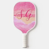 Roze Sky Monogrammed Pickle ball bats Pickleball Paddle (Voorkant)