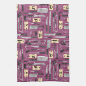 Roze slagersmessen theedoek (Verticaal)