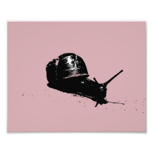 Roze slak foto afdruk
